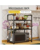 Рафт за микровълнова с три нива черен